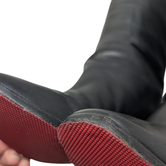 Christian Louboutin Mervillon Black Leather Knee High Heeled Boots Size EU 38 - Picture 10 of 13